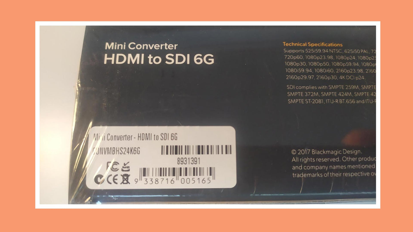 Blackmagic Mini Converter HDMI-SDI 6G (unbenutzt & originalverpackt)
